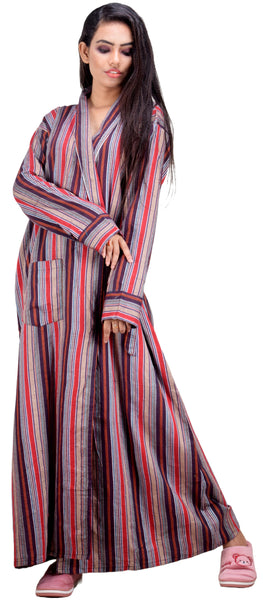 CLYMAA® Women's Winter Warm Housecoat/Rapper /Robe/Full Open Nighty (WHCS22225001MR)
