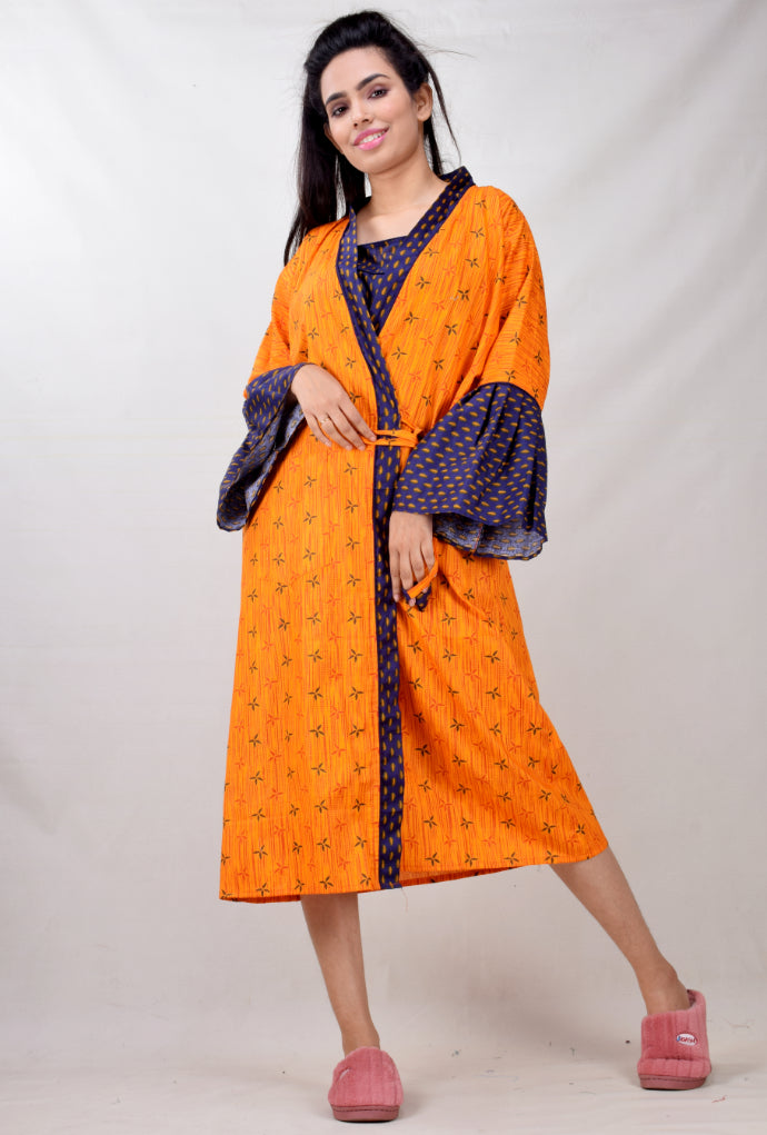 Full sleeve nighty with dupatta hot sale