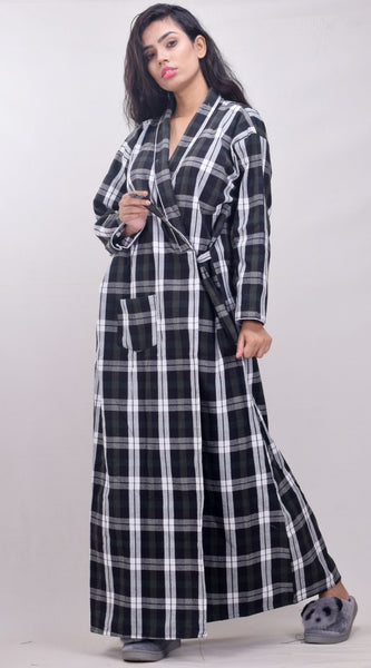CLYMAA Women Winter Wool Blend Robe/Housecoat/Night Gown