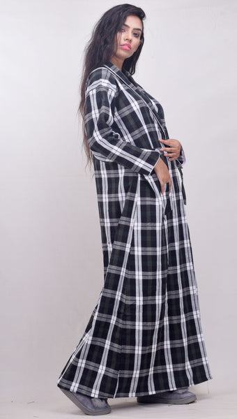 CLYMAA Women Winter Wool Blend Robe/Housecoat/Night Gown