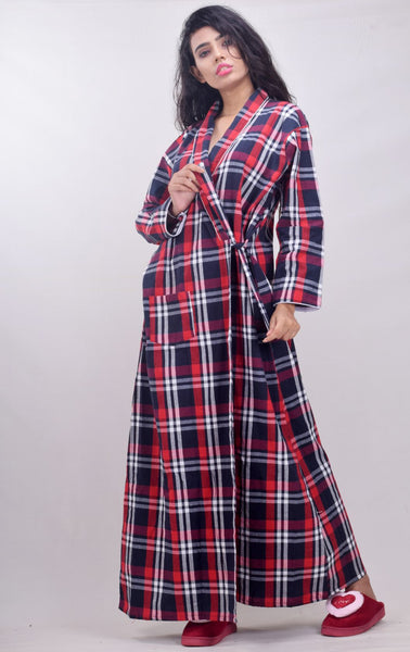 CLYMAA Women Winter Wool Blend L / XL /XXL Robe/Housecoat/Night Gown