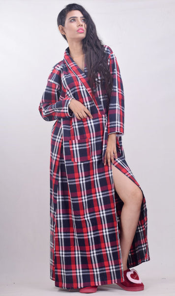 CLYMAA Women Winter Wool Blend L / XL /XXL Robe/Housecoat/Night Gown