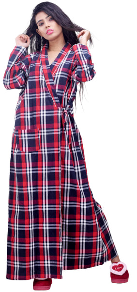 CLYMAA Women Winter Wool Blend L / XL /XXL Robe/Housecoat/Night Gown