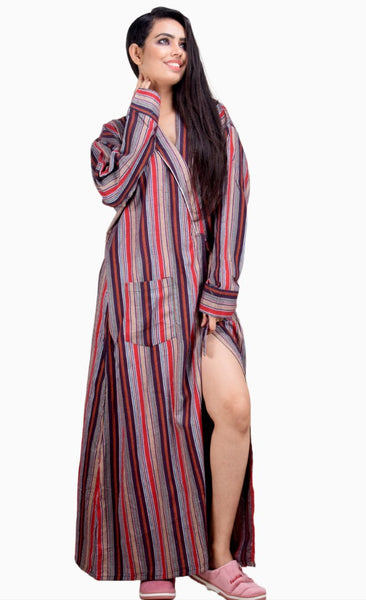 CLYMAA® Women's Winter Warm Housecoat/Rapper /Robe/Full Open Nighty (WHCS22225001MR)