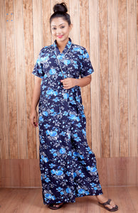 CLYMAA Women's Cotton Half Sleeves S to 3XL Size Robe/House Coat/Night Gown/ Maternity Gown with Pocket (Copy)