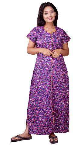 CLYMAA Pure Cotton Nighty/Full Open Nighty/Patient Nighty/Feeding Nighty/Multi Purpose Nighty (Copy)