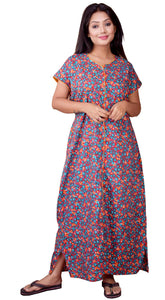 CLYMAA Pure Cotton Nighty/Full Open Nighty/Patient Nighty/Feeding Nighty/Multi Purpose Nighty