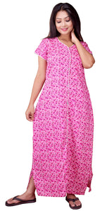 CLYMAA Pure Cotton Nighty/Full Open Nighty/Patient Nighty/Feeding Nighty/Multi Purpose Nighty