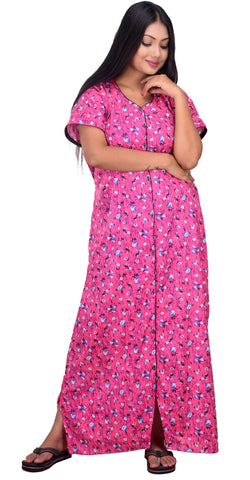CLYMAA Pure Cotton Nighty/Full Open Nighty/Patient Nighty/Feeding Nighty/Multi Purpose Nighty