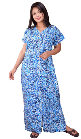 CLYMAA Pure Cotton Nighty/Full Open Nighty/Patient Nighty/Feeding Nighty/Multi Purpose Nighty