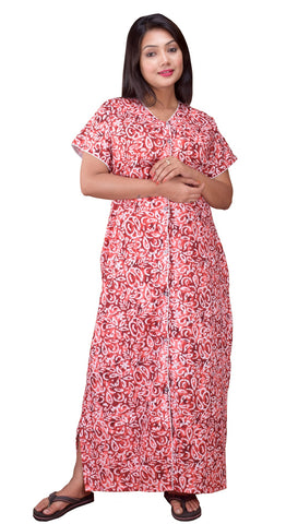 CLYMAA Pure Cotton Nighty/Full Open Nighty/Patient Nighty/Feeding Nighty/Multi Purpose Night