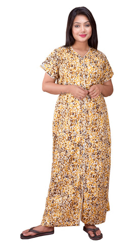 CLYMAA Pure Cotton Nighty/Full Open Nighty/Patient Nighty/Feeding Nighty/Multi Purpose Night