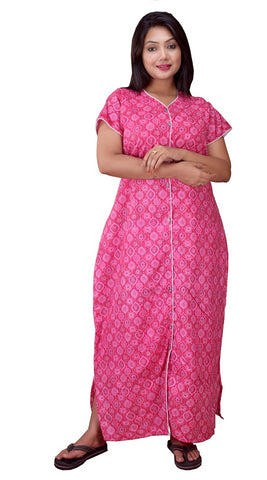 CLYMAA Pure Cotton Nighty/Full Open Nighty/Patient Nighty/Feeding Nighty/Multi Purpose Night