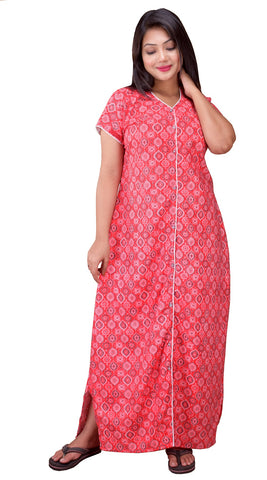 CLYMAA Pure Cotton Nighty/Full Open Nighty/Patient Nighty/Feeding Nighty/Multi Purpose Night