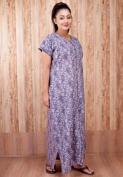 CLYMAA Pure Cotton Nighty/Full Open Nighty/Patient Nighty/Feeding Nighty/Multi Purpose Night