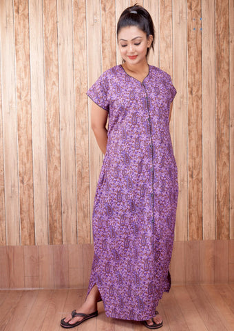 CLYMAA Pure Cotton Nighty/Full Open Nighty/Patient Nighty/Feeding Nighty/Multi Purpose Night