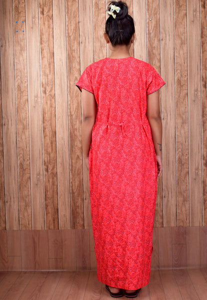 CLYMAA Pure Cotton Nighty/Full Open Nighty/Patient Nighty/Feeding Nighty/Multi Purpose Night