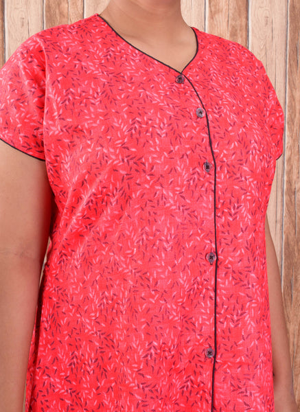CLYMAA Pure Cotton Nighty/Full Open Nighty/Patient Nighty/Feeding Nighty/Multi Purpose Night