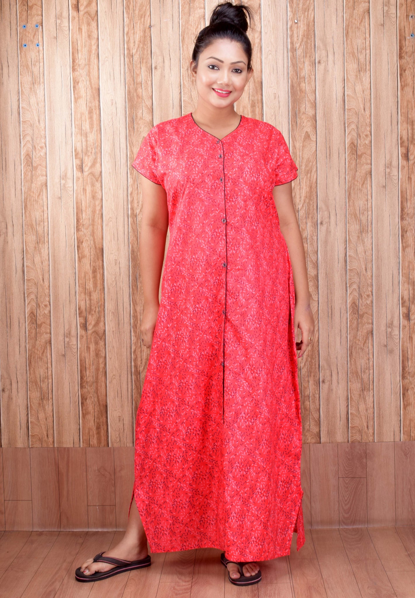 CLYMAA Pure Cotton Nighty/Full Open Nighty/Patient Nighty/Feeding Nighty/Multi Purpose Night