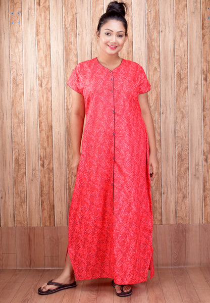 CLYMAA Pure Cotton Nighty/Full Open Nighty/Patient Nighty/Feeding Nighty/Multi Purpose Night
