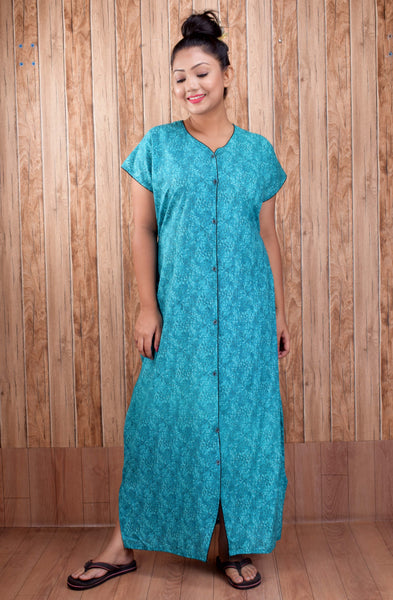 CLYMAA Pure Cotton Nighty/Full Open Nighty/Patient Nighty/Feeding Nighty/Multi Purpose Night