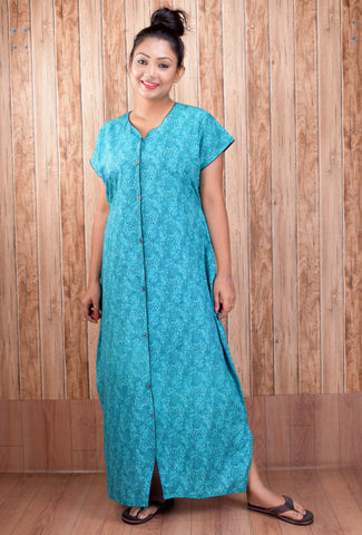 CLYMAA Pure Cotton Nighty/Full Open Nighty/Patient Nighty/Feeding Nighty/Multi Purpose Night