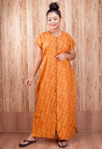 CLYMAA Pure Cotton Nighty/Full Open Nighty/Patient Nighty/Feeding Nighty/Multi Purpose Night