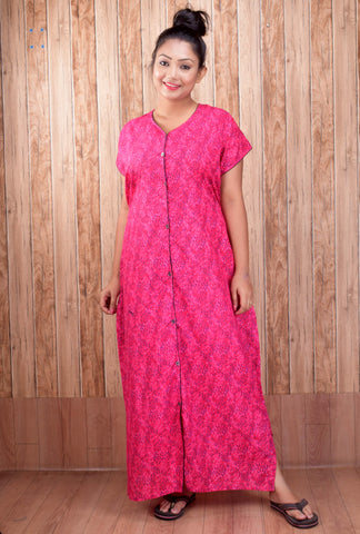 CLYMAA Pure Cotton Nighty/Full Open Nighty/Patient Nighty/Feeding Nighty/Multi Purpose Night