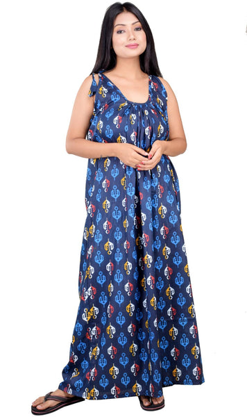 CLYMAA Pure Cotton Sleeveless Nighty/Multi Purpose Nighty/Patient Nighty