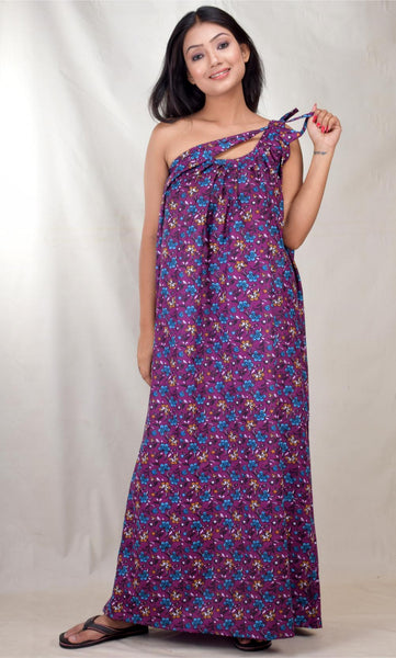 CLYMAA Pure Cotton Sleeveless Nighty/Multi Purpose Nighty/Patient Nighty
