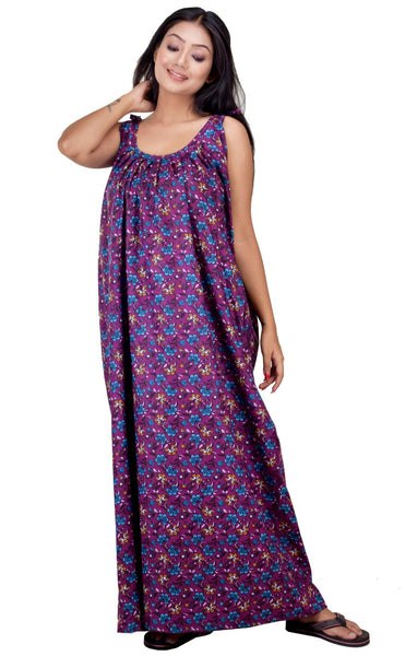 CLYMAA Pure Cotton Sleeveless Nighty/Multi Purpose Nighty/Patient Nighty