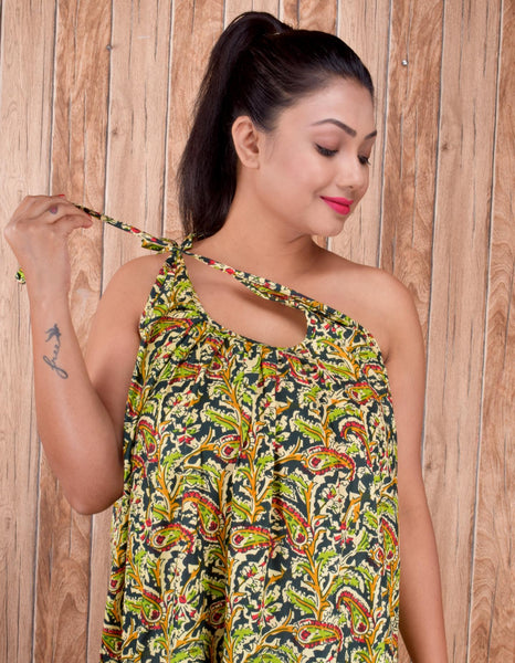 CLYMAA Pure Cotton Sleeveless Nighty/Multi Purpose Nighty/Patient Nighty
