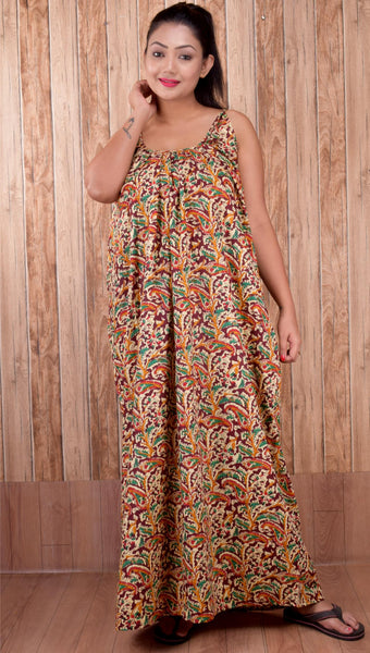CLYMAA Pure Cotton Sleeveless Nighty/Multi Purpose Nighty/Patient Nighty