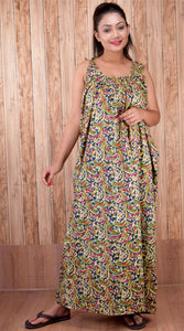 CLYMAA Pure Cotton Sleeveless Nighty/Multi Purpose Nighty/Patient Nighty