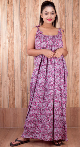 CLYMAA Pure Cotton Sleeveless Nighty/Multi Purpose Nighty/Patient Nighty