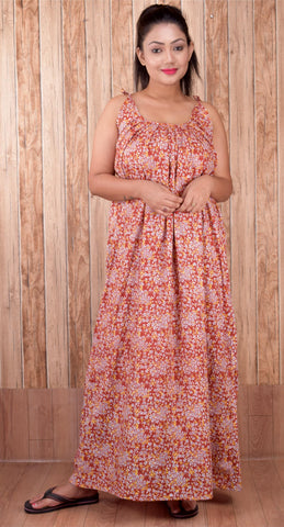 CLYMAA Pure Cotton Sleeveless Nighty/Multi Purpose Nighty/Patient Nighty