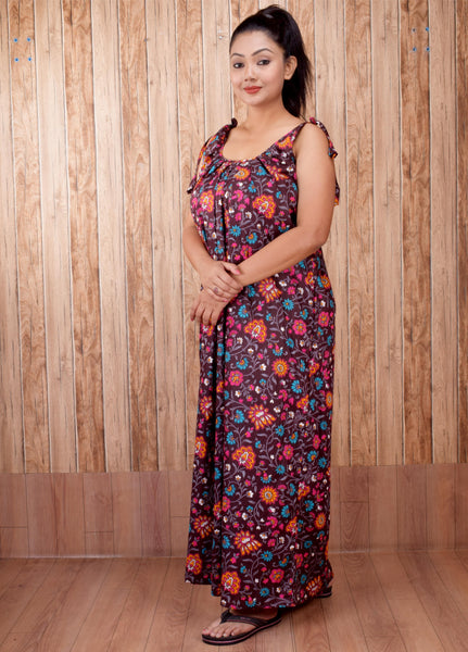 CLYMAA Pure Cotton Sleeveless Nighty/Multi Purpose Nighty/Patient Nighty