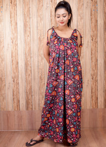 CLYMAA Pure Cotton Sleeveless Nighty/Multi Purpose Nighty/Patient Nighty