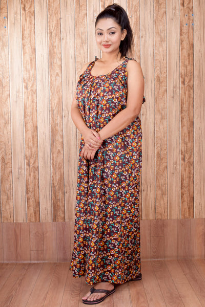CLYMAA Pure Cotton Sleeveless Nighty/Multi Purpose Nighty/Patient Nighty