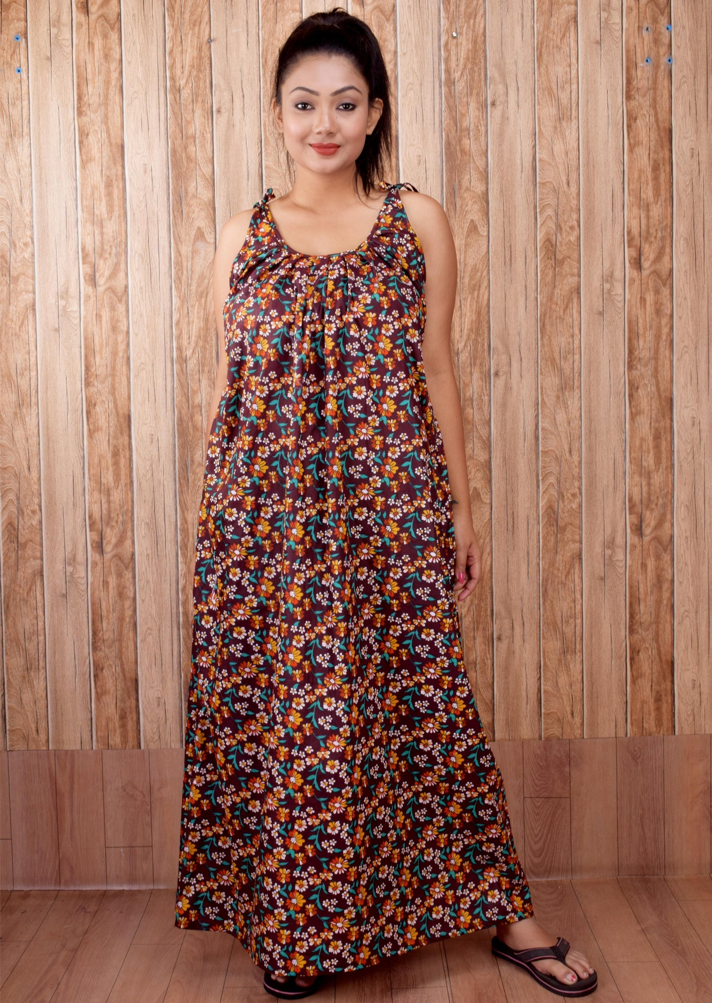 CLYMAA Pure Cotton Sleeveless Nighty/Multi Purpose Nighty/Patient Nighty