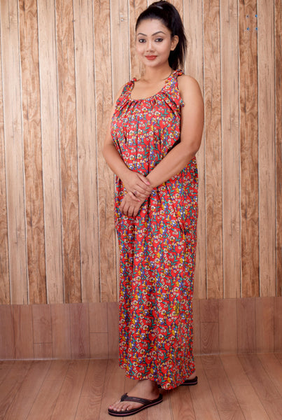 CLYMAA Pure Cotton Sleeveless Nighty/Multi Purpose Nighty/Patient Nighty