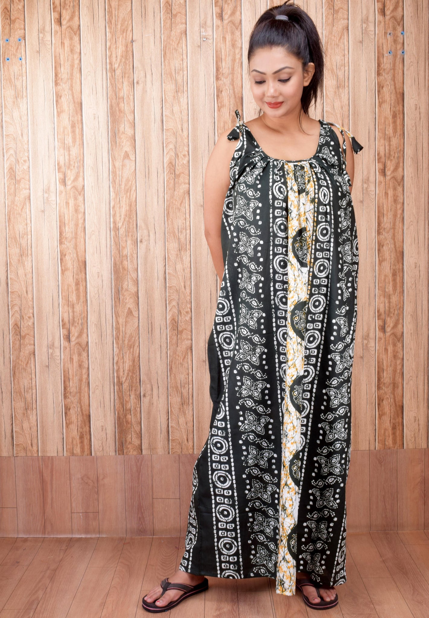 CLYMAA Pure Cotton Sleeveless Nighty/Multi Purpose Nighty/Patient Nighty