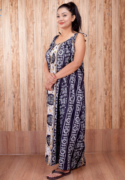 CLYMAA Pure Cotton Sleeveless Nighty/Multi Purpose Nighty/Patient Nighty