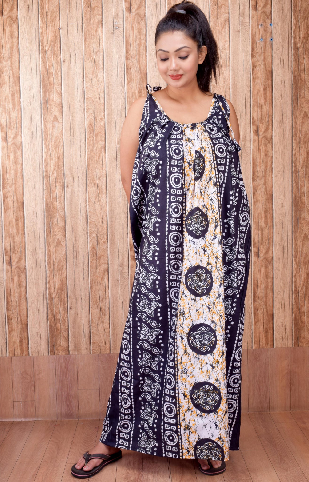 CLYMAA Pure Cotton Sleeveless Nighty/Multi Purpose Nighty/Patient Nighty
