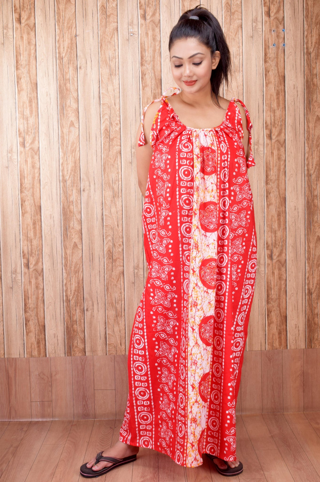 CLYMAA Pure Cotton Sleeveless Nighty/Multi Purpose Nighty/Patient Nighty