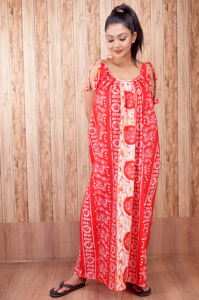 CLYMAA Pure Cotton Sleeveless Nighty/Multi Purpose Nighty/Patient Nighty