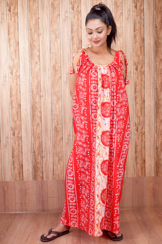 CLYMAA Pure Cotton Sleeveless Nighty/Multi Purpose Nighty/Patient Nighty