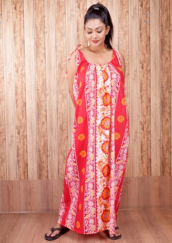 CLYMAA Pure Cotton Sleeveless Nighty/Multi Purpose Nighty/Patient Nighty