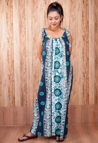 CLYMAA Pure Cotton Sleeveless Nighty/Multi Purpose Nighty/Patient Nighty