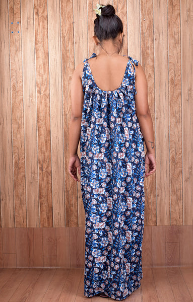 CLYMAA Pure Cotton Sleeveless Nighty/Multi Purpose Nighty/Patient Nighty